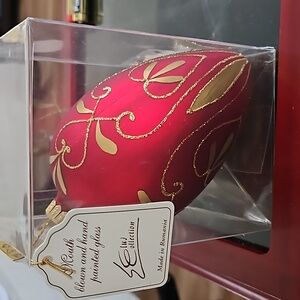 Christmas Ornament Mouth Blown And Hand Painted